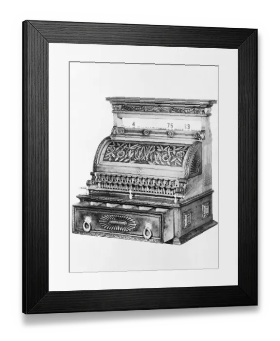 Framed Print : 1885 National Cash Register Framed Print : 1885 National Cash Register