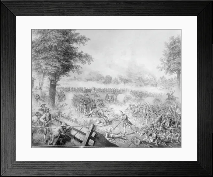 Framed Print : Battle of Lexington During American Revolution Framed Print : Battle of Lexington During American Revolution
