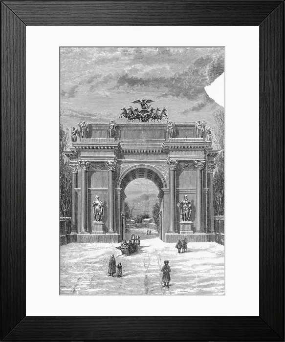 Framed Print : Engraving of Narva Triumphal Arch