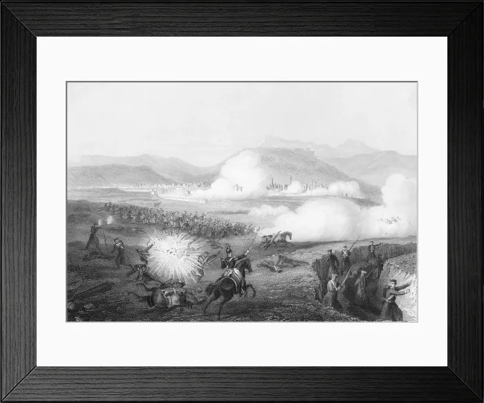 Framed Print : Etching of the Battle of Kars Framed Print : Etching of the Battle of Kars