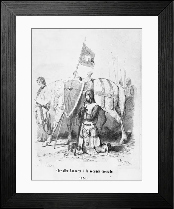 Framed Print : Knight from Second Crusade Praying Framed Print : Knight from Second Crusade Praying