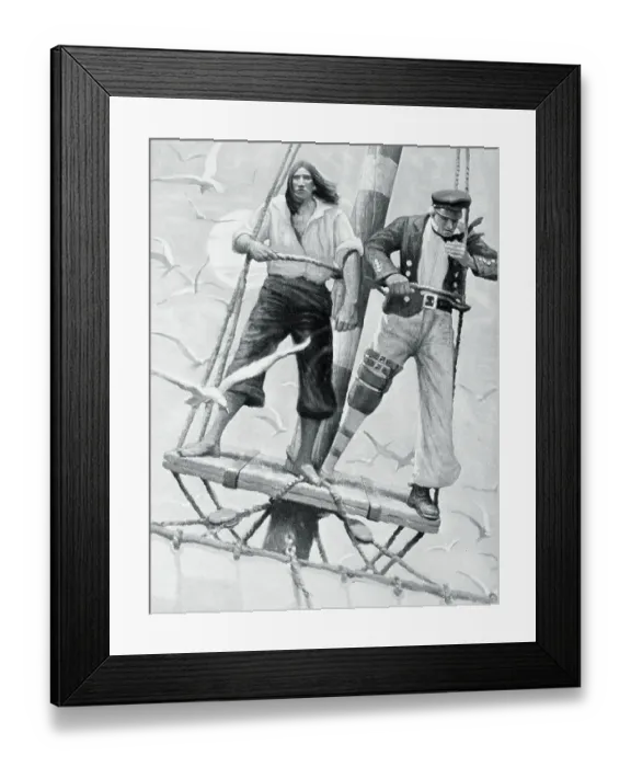 Framed Print : Moby Dick Illustration by Mead Schaeffer Framed Print : Moby Dick Illustration by Mead Schaeffer
