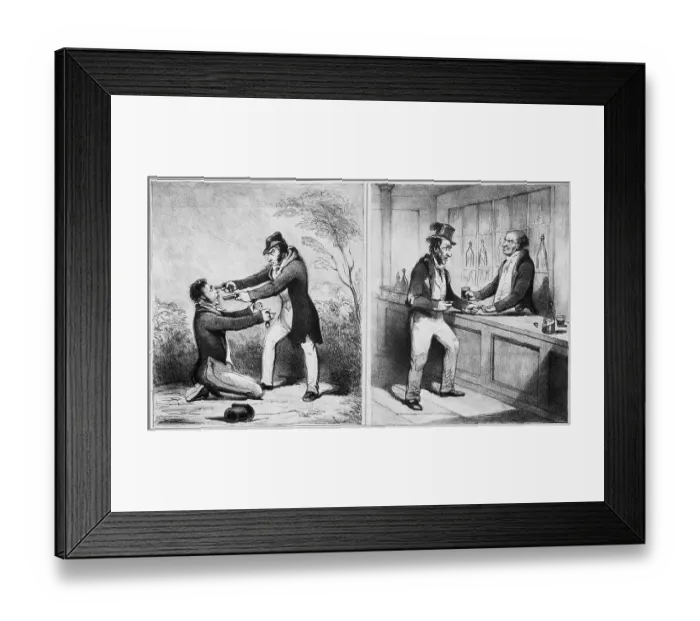 Framed Print : Which is the Worst, Deliver or Die! Deliver and Die! Illustration from Police Gazette Framed Print : Which is the Worst, Deliver or Die! Deliver and Die! Illustration from Police Gazette