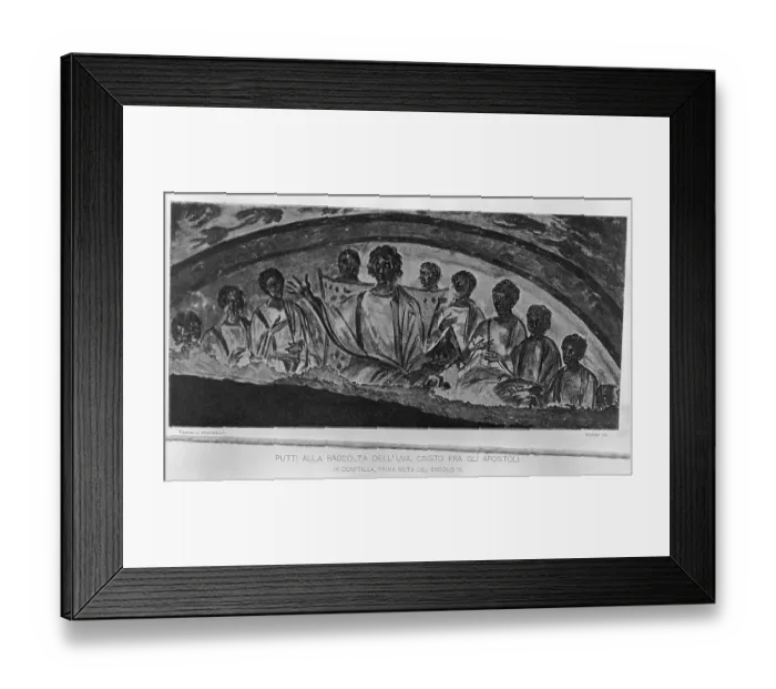 Framed Print : Eucharistic feast, early Christian painting Framed Print : Eucharistic feast, early Christian painting