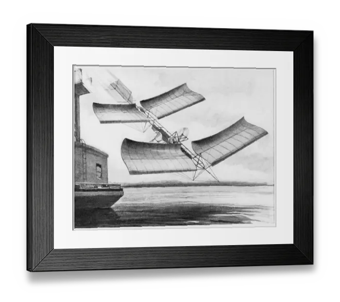 Framed Print : Illustration of Langley Aerodrome No. 5 Framed Print : Illustration of Langley Aerodrome No. 5