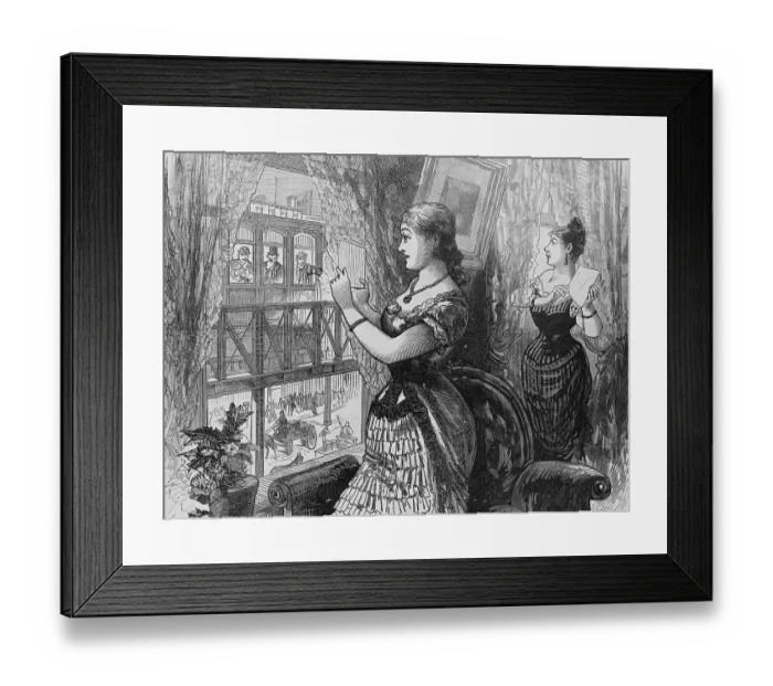 Framed Print : Illustration Depicting Man-Fishers on Sixth Avenue, New York City - Siren Games They Play to Rope in Trade Framed Print : Illustration Depicting Man-Fishers on Sixth Avenue, New York City - Siren Games They Play to Rope in Trade
