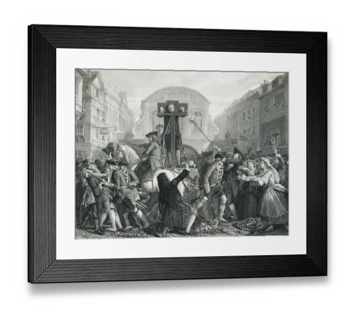Framed Print : Illustration of Daniel DeFoe in the Pillory