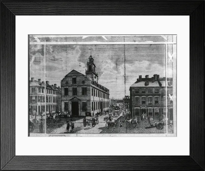 Framed Print : State House in Boston During American Revolution Framed Print : State House in Boston During American Revolution