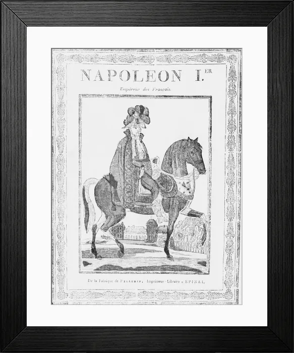 Framed Print : Illustration of Napoleon I on a Horse Framed Print : Illustration of Napoleon I on a Horse