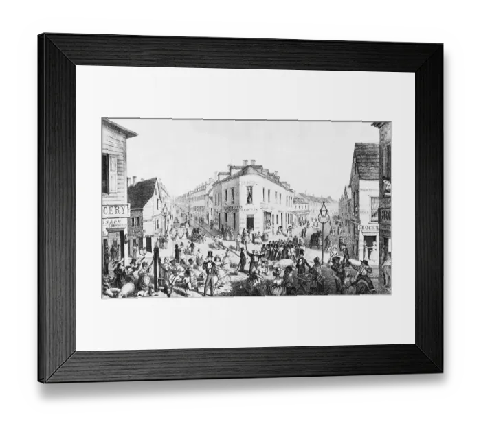 Framed Print : Illustration Depicting Five Points in Lower Manhattan Framed Print : Illustration Depicting Five Points in Lower Manhattan