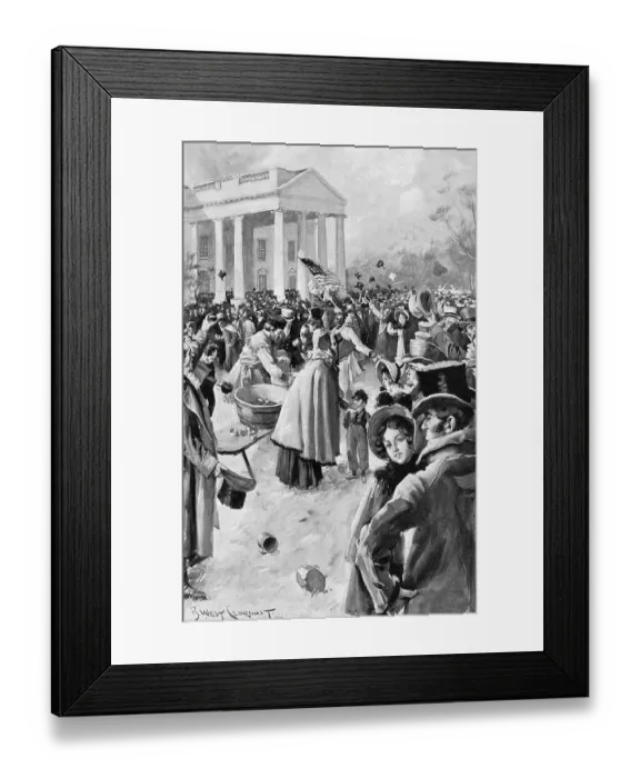 Framed Print : Illustration of Celebration After Andrew Jackson's Inauguration by B. West Clinedinst Framed Print : Illustration of Celebration After Andrew Jackson's Inauguration by B. West Clinedinst