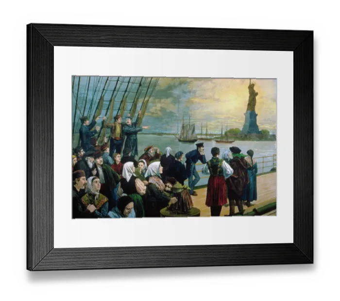Framed Print : Welcome to the Land of Freedom Illustration Framed Print : Welcome to the Land of Freedom Illustration