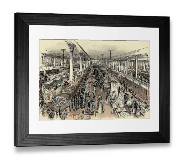 Framed Print : Illustration of the Interior of A.T. Stewart Department Store Framed Print : Illustration of the Interior of A.T. Stewart Department Store