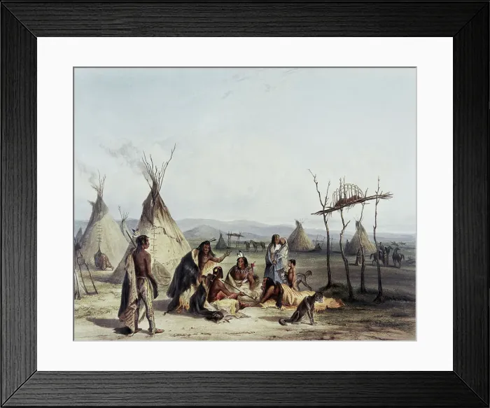 Framed Print : Sioux Indians Gathering Framed Print : Sioux Indians Gathering