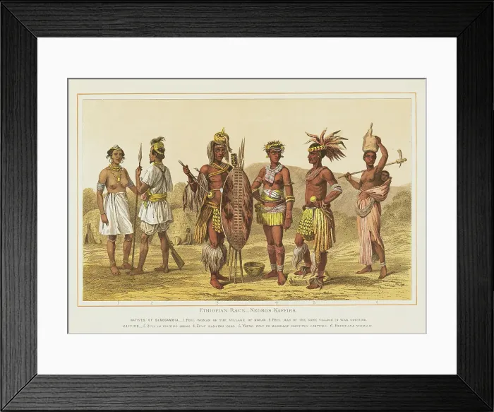 Framed Print : Ethiopian Race Illustration Framed Print : Ethiopian Race Illustration