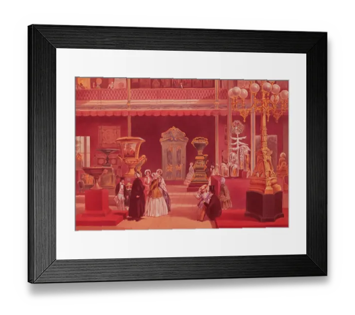 Framed Print : Color Print Depicting Products of India at the 1851 London Exposition Framed Print : Color Print Depicting Products of India at the 1851 London Exposition