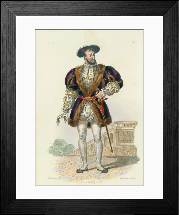 Framed Print : Print Depicting a Full-Length Portrait of Francis I Framed Print : Print Depicting a Full-Length Portrait of Francis I