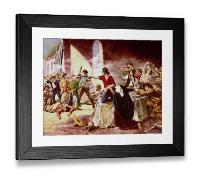 Framed Print : In Defense of the Alamo