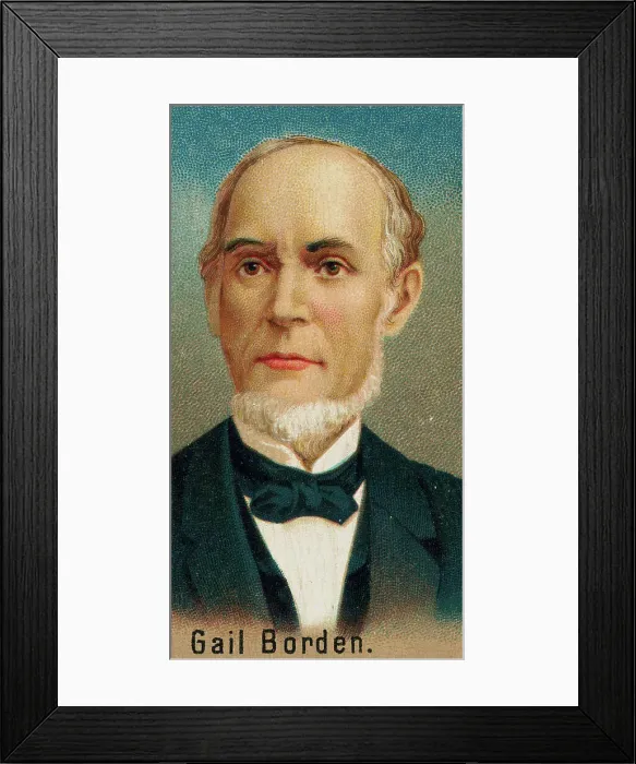 Framed Print : Portrait of Gail Borden Framed Print : Portrait of Gail Borden