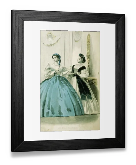 Framed Print : Les Modes Parisiennes Engraving