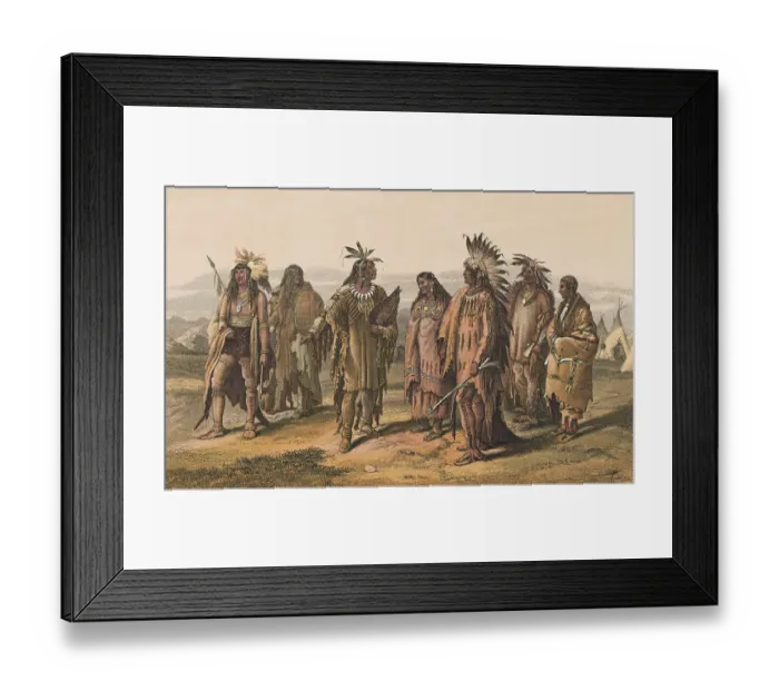 Framed Print : Aborigines of North America Lithograph Framed Print : Aborigines of North America Lithograph