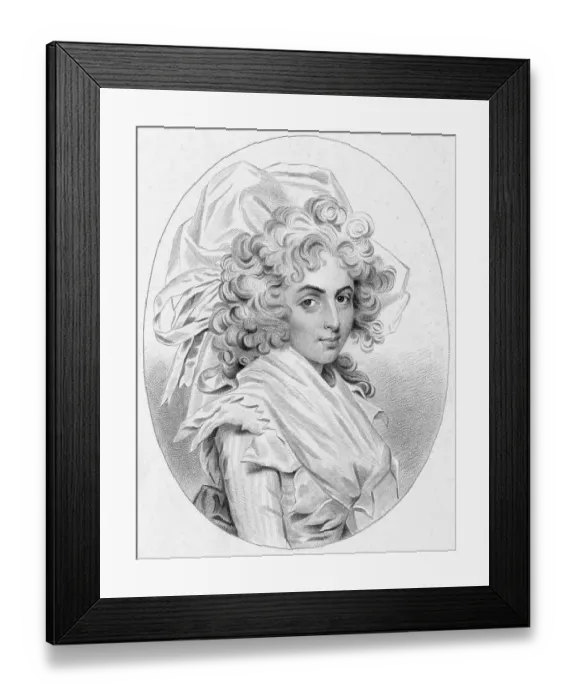 Framed Print : Illustrated Portrait of Mrs. Siddons