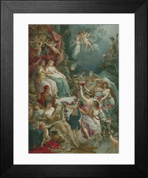 Framed Print : Illustration Depicting Oberon and Titania from A Midsummer Night's Dream