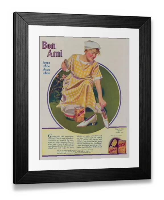 Framed Print : Bon Ami Scouring Powder Advertisement Framed Print : Bon Ami Scouring Powder Advertisement
