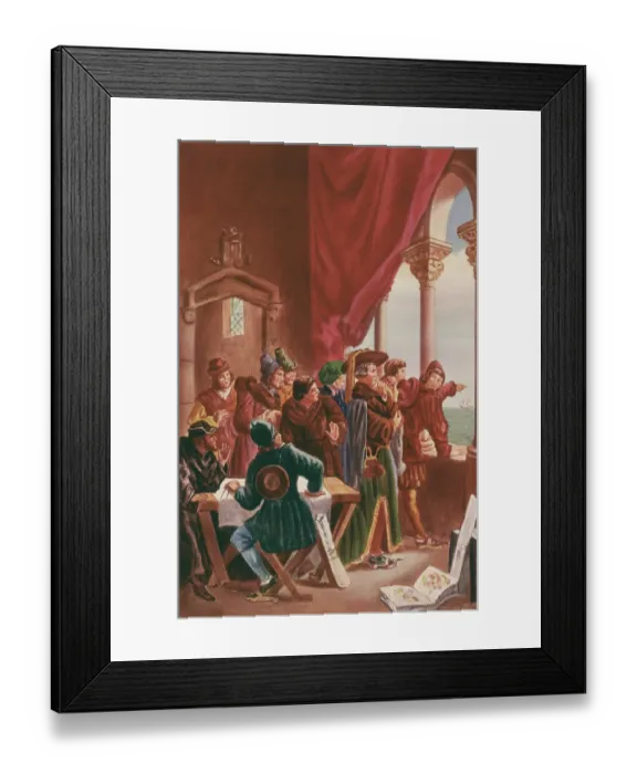 Framed Print : Prince Henry the Navigator and Affiliates Gazing at Window Framed Print : Prince Henry the Navigator and Affiliates Gazing at Window