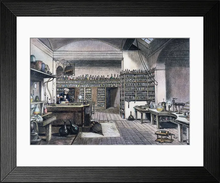 Framed Print : British Chemist Michael Faraday in His Physics Laboratory Framed Print : British Chemist Michael Faraday in His Physics Laboratory