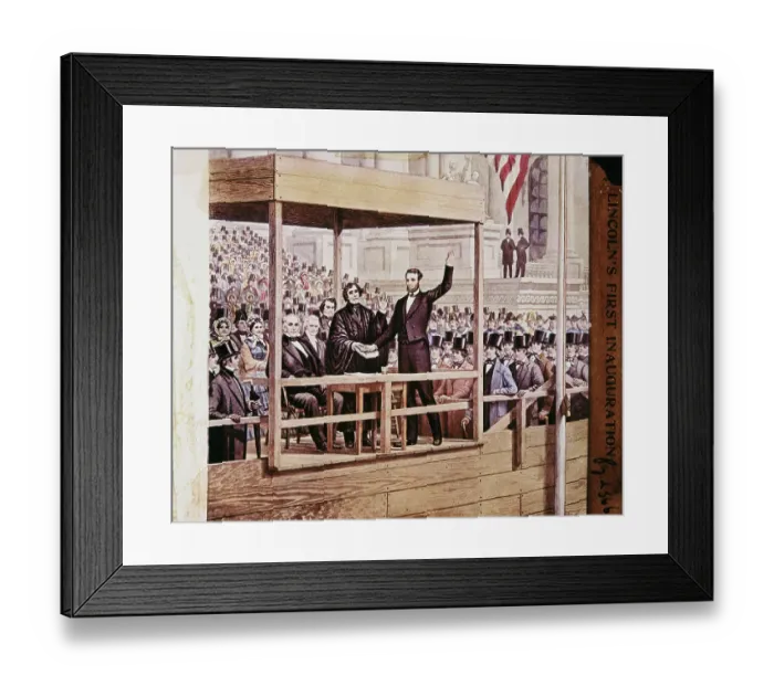 Framed Print : Abraham Lincoln Taking Oath Framed Print : Abraham Lincoln Taking Oath