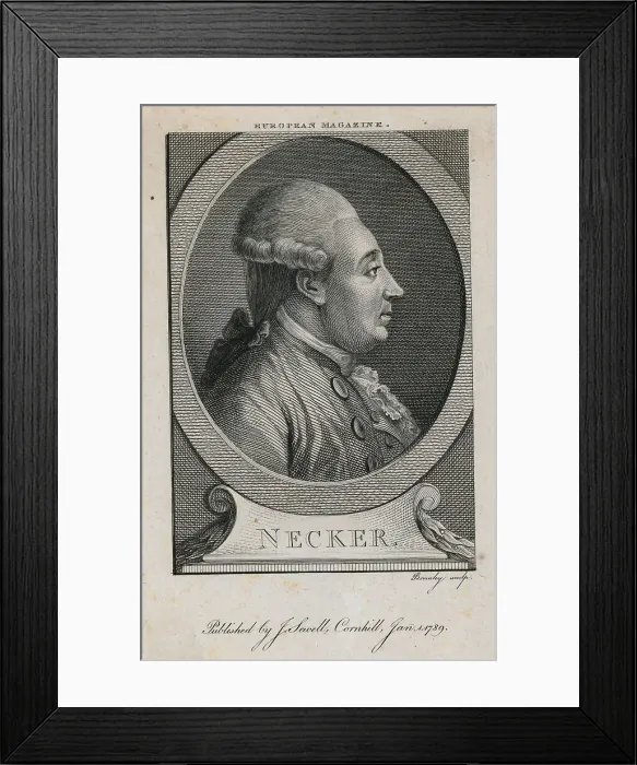 Framed Print : Portrait of Jacques Necker Framed Print : Portrait of Jacques Necker