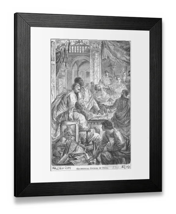 Framed Print : Ecumenical Council of Nicea Illustration Framed Print : Ecumenical Council of Nicea Illustration