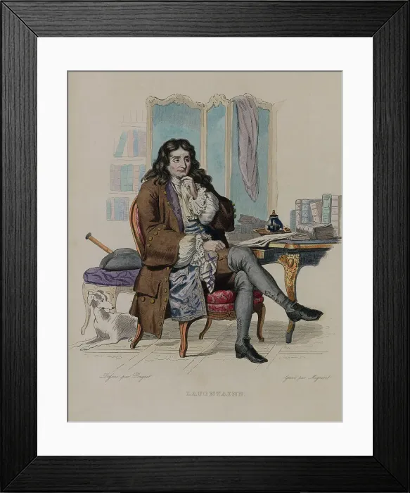 Framed Print : Portrait of Jean de la Fontaine Framed Print : Portrait of Jean de la Fontaine