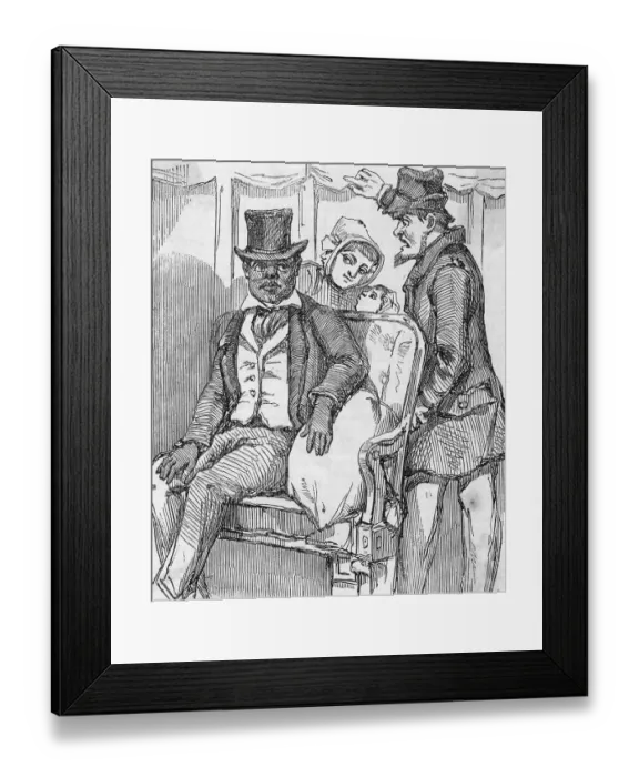 Framed Print : Negro Expulsion from Railway Car, Philadelphia Illustration Framed Print : Negro Expulsion from Railway Car, Philadelphia Illustration