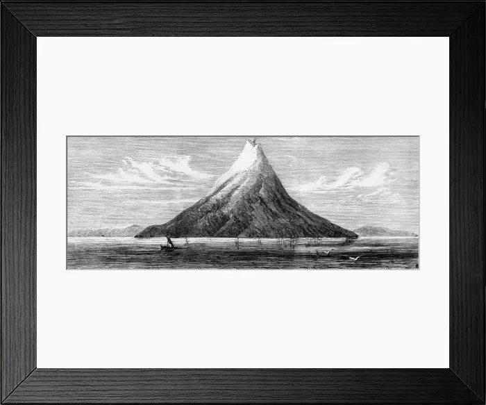 Framed Print : The Island and Volcano of Krakatoa Engraving Framed Print : The Island and Volcano of Krakatoa Engraving