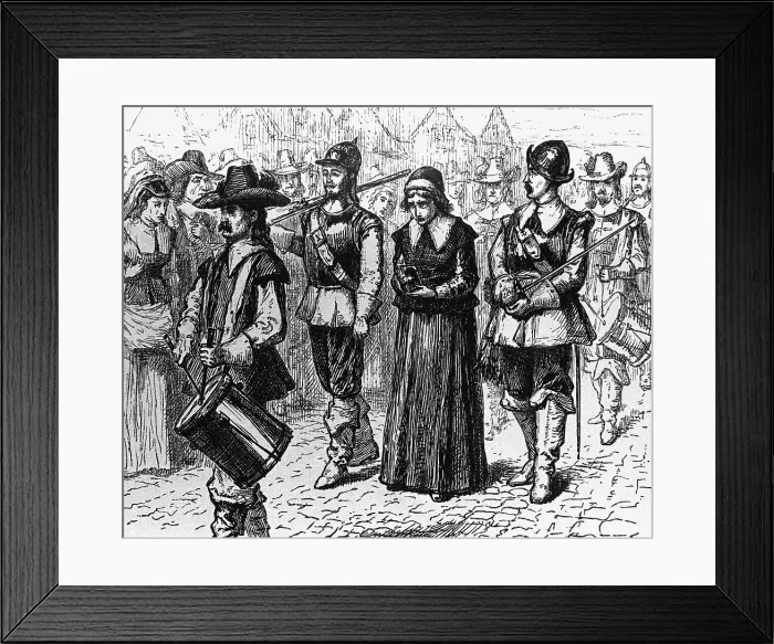 Framed Print : Illustration of Mary Dyer Being Led to Execution