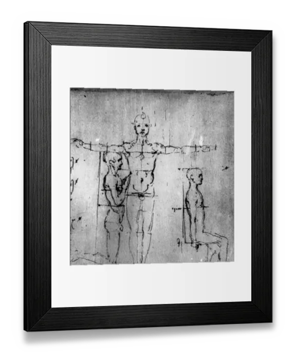 Framed Print : Detail of a Drawing of the Proportions of the Human Body by Leonardo da Vinci Framed Print : Detail of a Drawing of the Proportions of the Human Body by Leonardo da Vinci