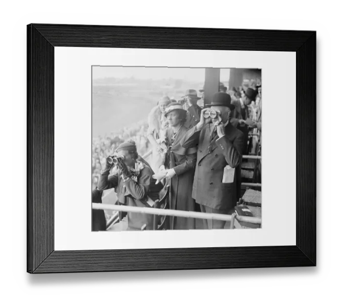 Framed Print : E.R. Bradley and Niece Watching Horse Race Framed Print : E.R. Bradley and Niece Watching Horse Race