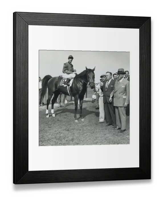 Framed Print : Eddie Arcaro Sitting Atop Horse Framed Print : Eddie Arcaro Sitting Atop Horse