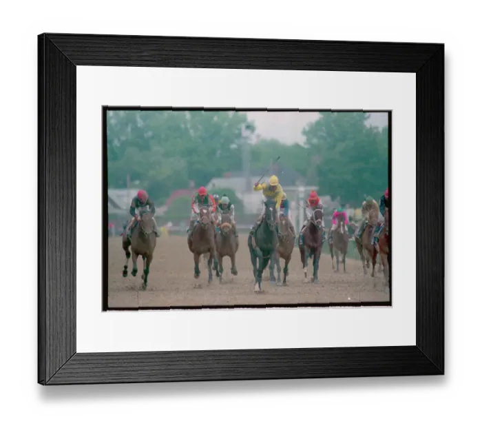 Framed Print : Sunday Silence Leading Kentucky Derby