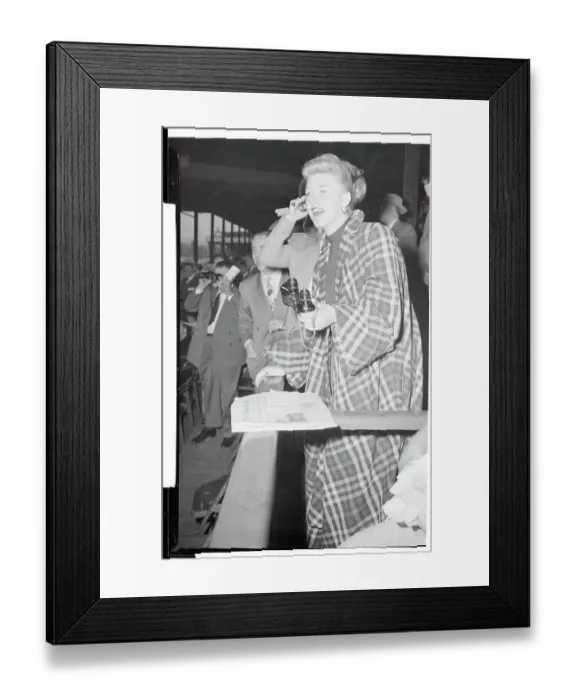 Framed Print : Ginger Rogers Watching Kentucky Derby