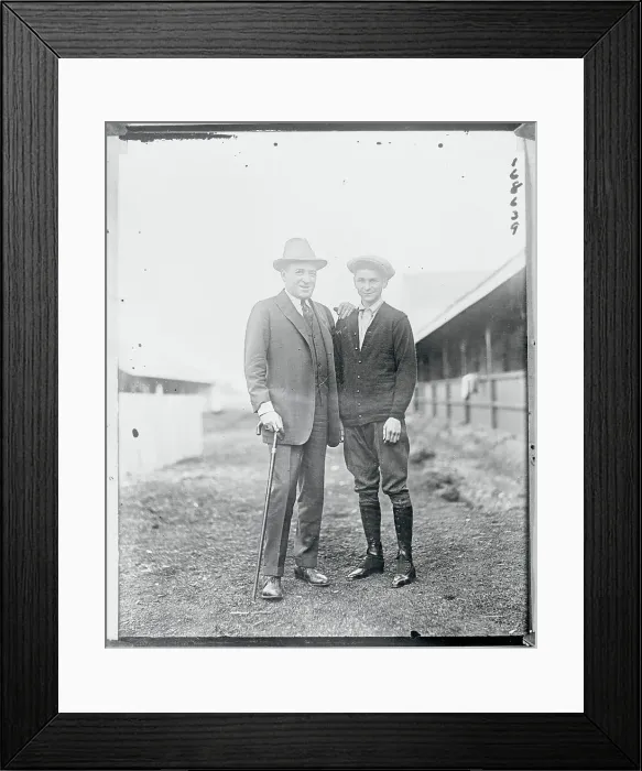 Framed Print : Portrait of Benjamin Block and Jockey Johnson