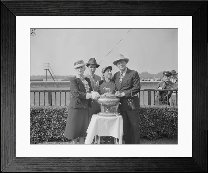 Framed Print : Eddie Arcaro and Ben Jones with Trophy Framed Print : Eddie Arcaro and Ben Jones with Trophy