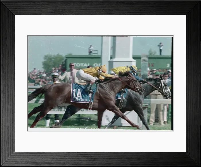 Framed Print : Horses Racing in Kentucky Derby Framed Print : Horses Racing in Kentucky Derby