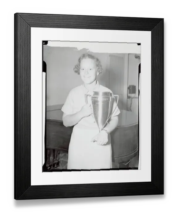 Framed Print : Patty Berg Holding Trophy Framed Print : Patty Berg Holding Trophy