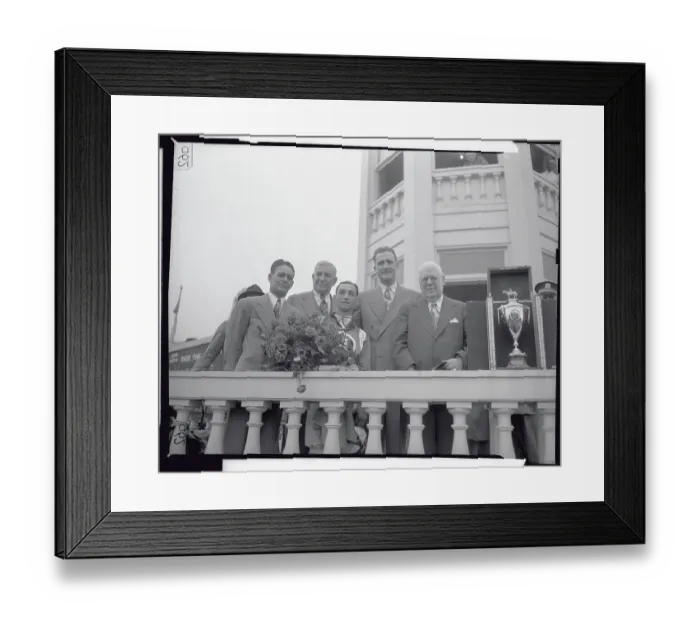 Framed Print : Eddie Arcaro and Others at Derby Ceremonies Framed Print : Eddie Arcaro and Others at Derby Ceremonies