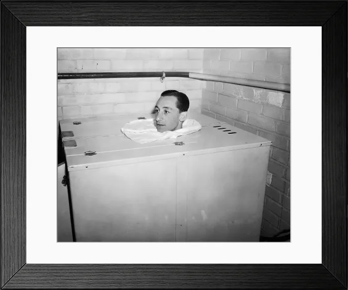 Framed Print : Eddie Arcaro Sitting in Sweat Box Framed Print : Eddie Arcaro Sitting in Sweat Box