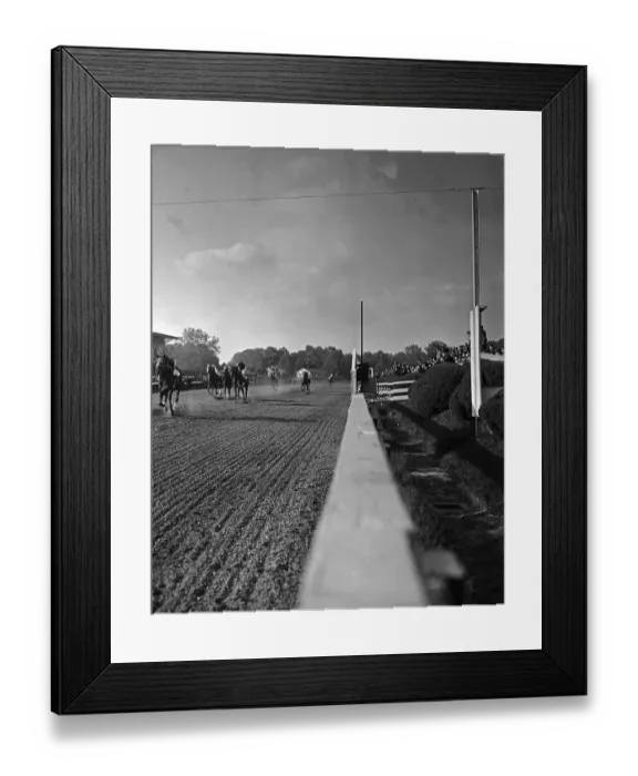 Framed Print : Eddie Arcaro and Whirlaway Leading the Preakness