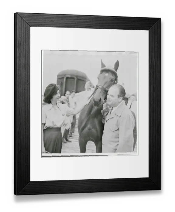 Framed Print : Winning Horse and Owners at Race Track Framed Print : Winning Horse and Owners at Race Track